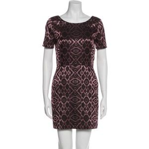 Mackage Collection Pink Black Jacquard Sheath Dress 2
